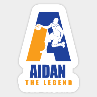 Aiden Custom Player Basketball Your Name The Legend Sticker